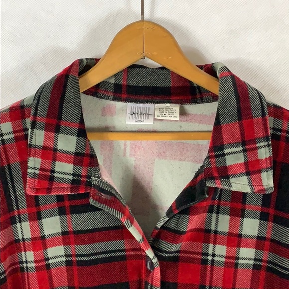 Jason Maxwell Red Plaid Button Up Woman’s Size XXL - Picture 2 of 5